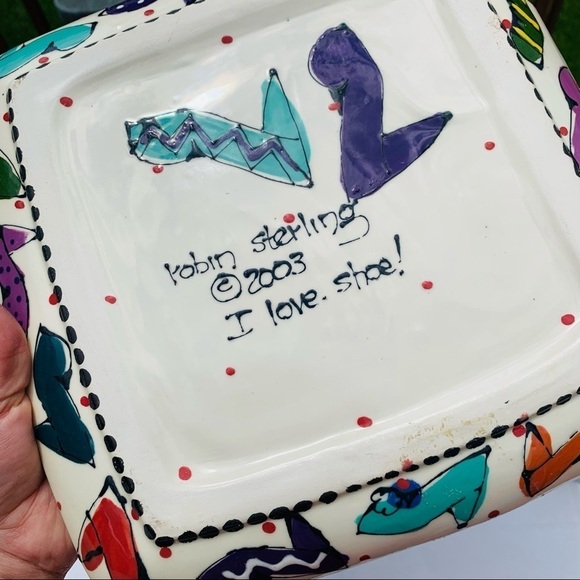 Vintage Robin Sterling Neiman Marcus rainbow 2003 Chips & Dip stiletto set - Picture 9 of 16